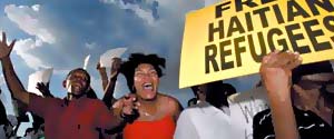 Free Haitian refugees